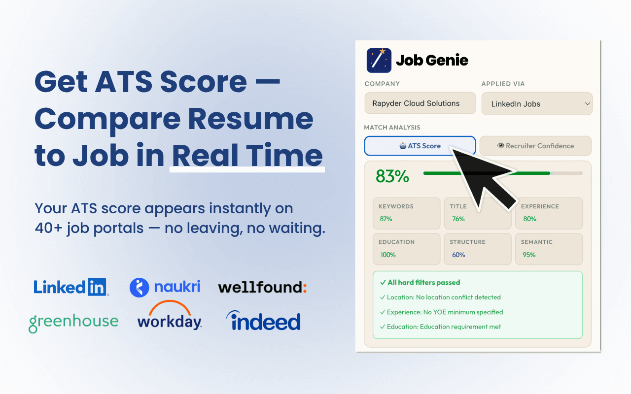 Get ATS Score in Real Time